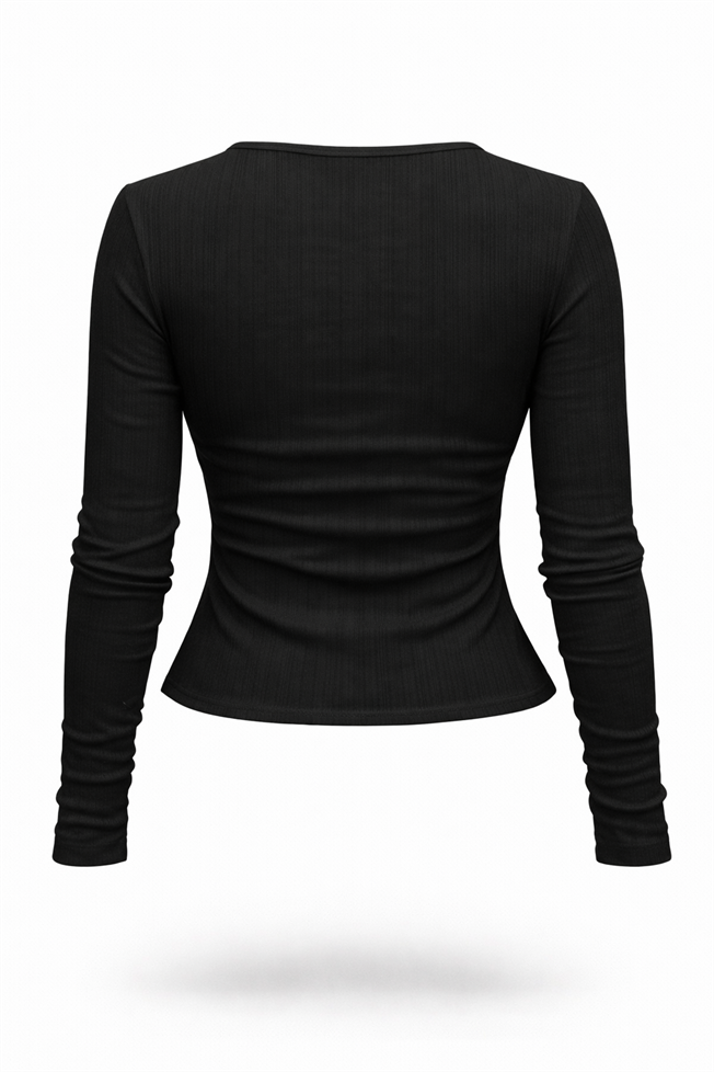 Siyah Dantel Bluz 17498