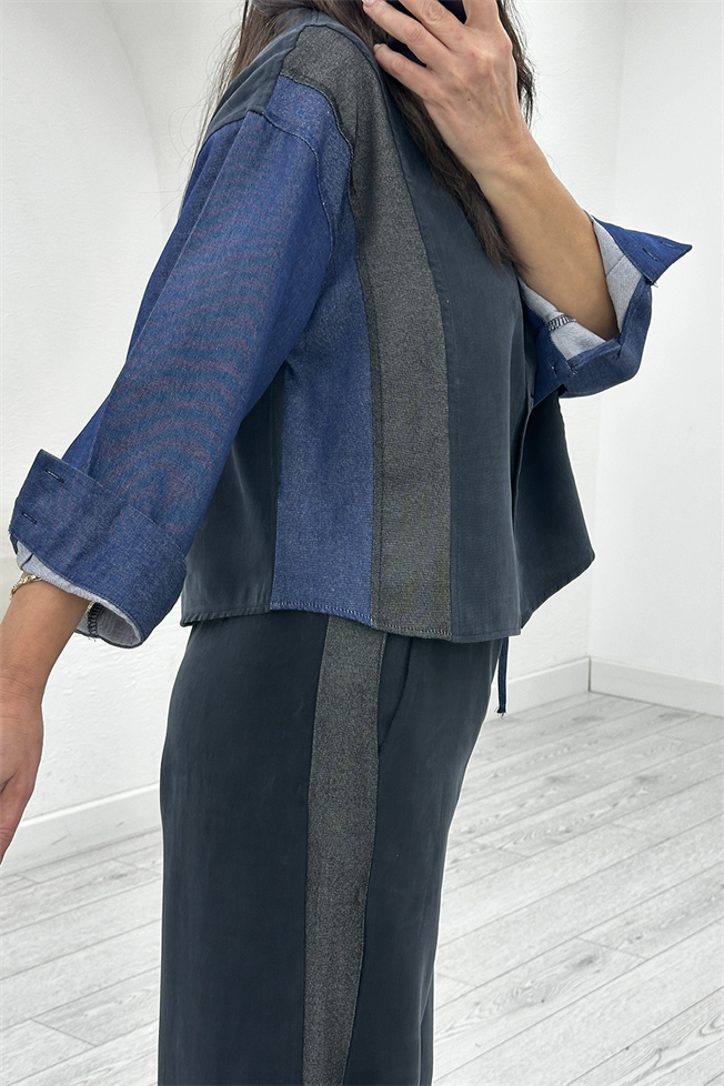 Siyah Garnili Tensel Takım 6814