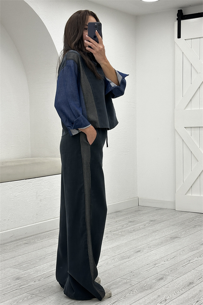 Siyah Garnili Tensel Takım 6814