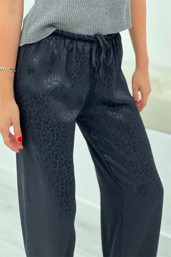 Siyah Jakarlı Pantolon 1635