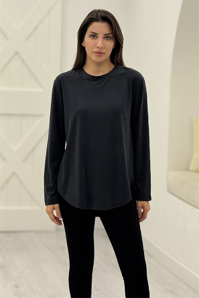 Siyah Modal Tshirt 3295