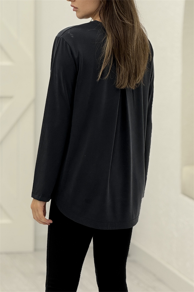 Siyah Modal Tshirt 3295