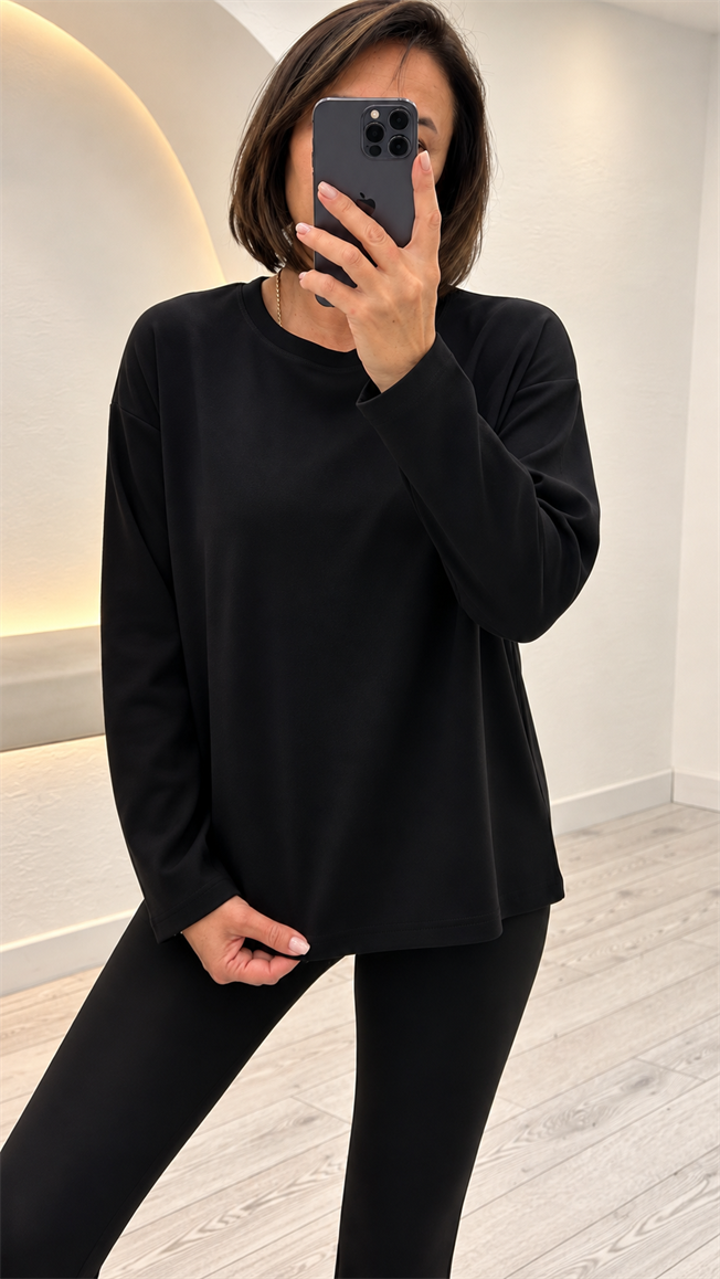 Siyah Oversize Tshirt 151357