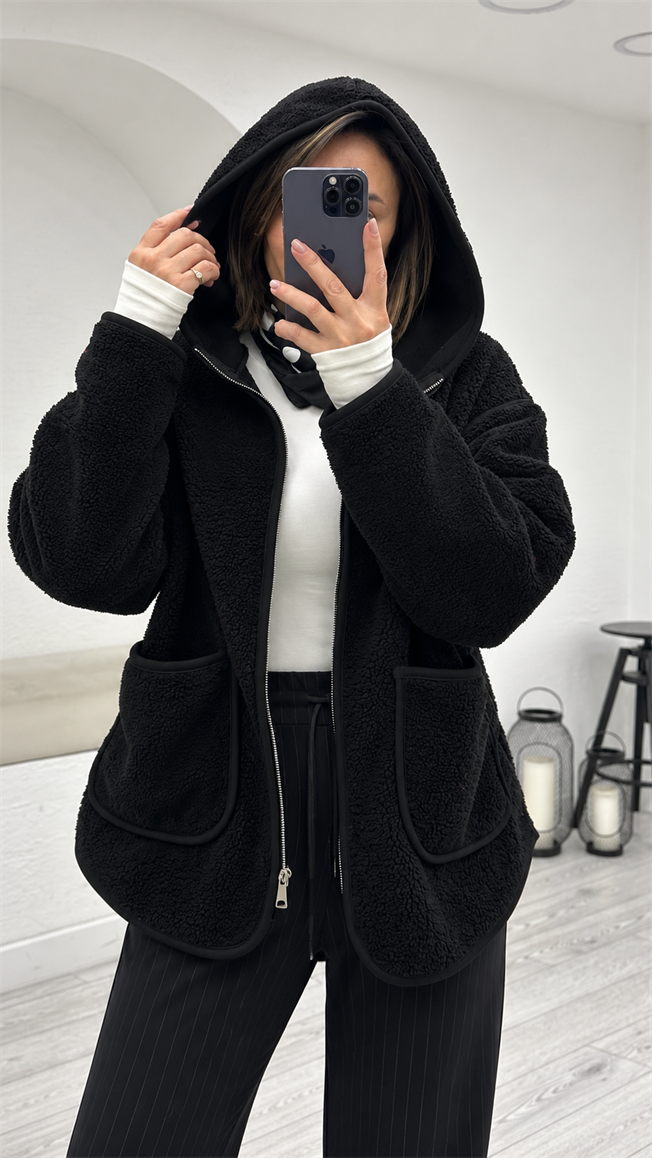 Siyah Polar Ceket 23240