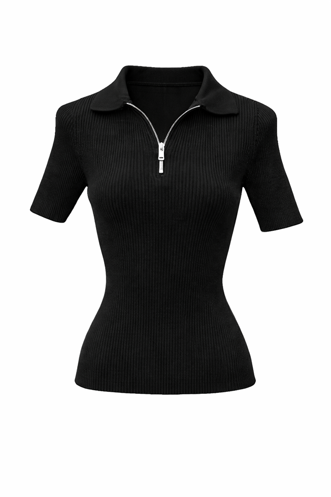 Siyah Polo Yaka Triko 3574