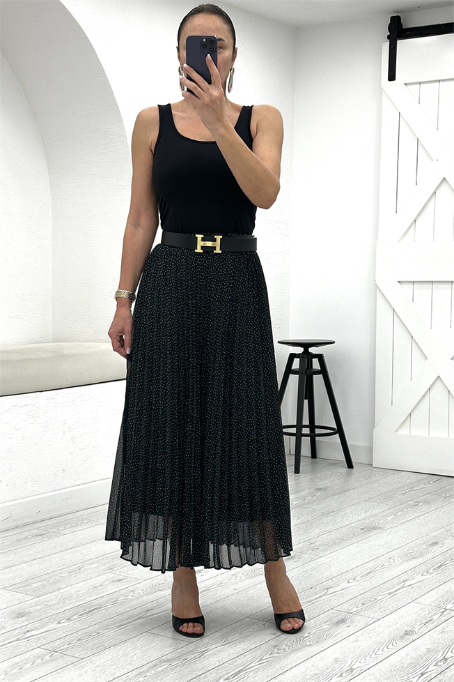 Siyah Puantiyeli Etek 1044