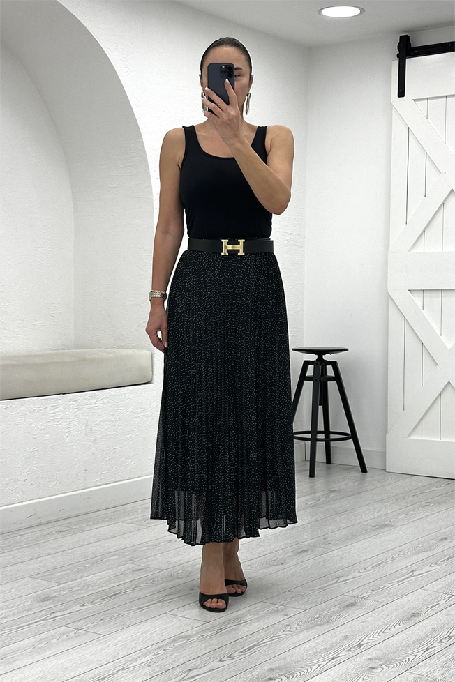 Siyah Puantiyeli Etek 1044