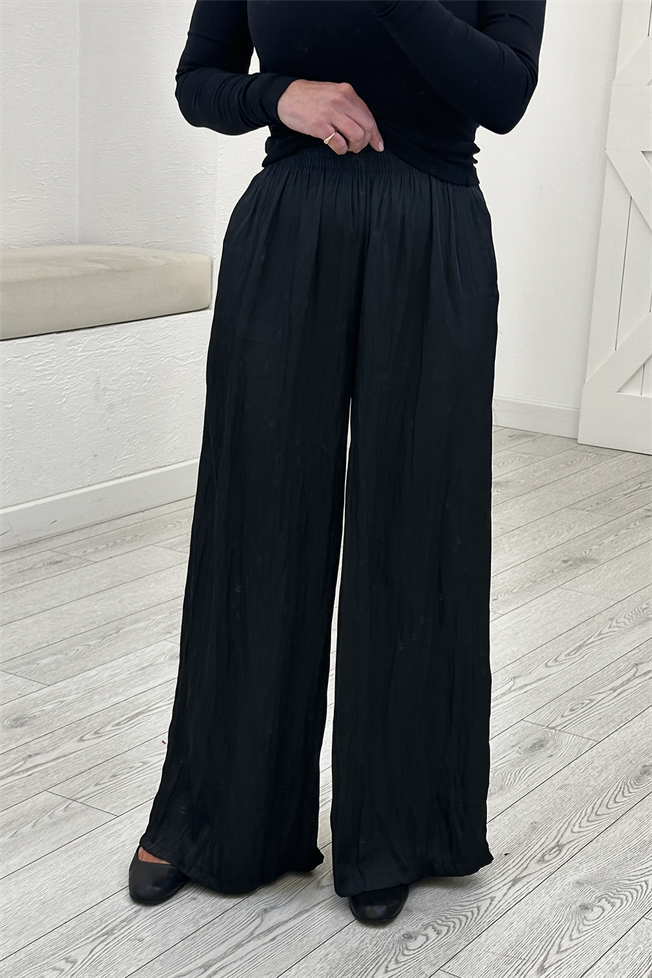 Siyah Saten Pantolon 0899