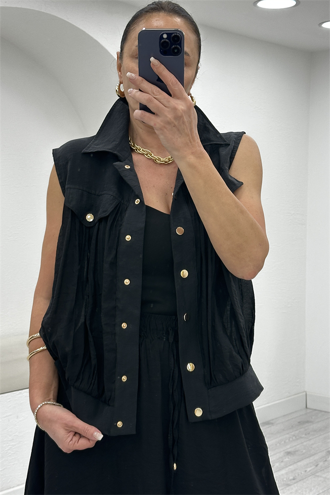 Siyah Etek Yelek Takım 4880