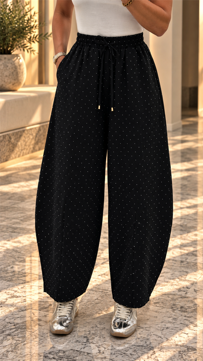 Siyah Taşlı Pantolon 51470