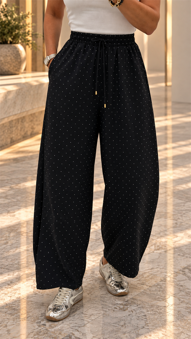 Siyah Taşlı Pantolon 51470