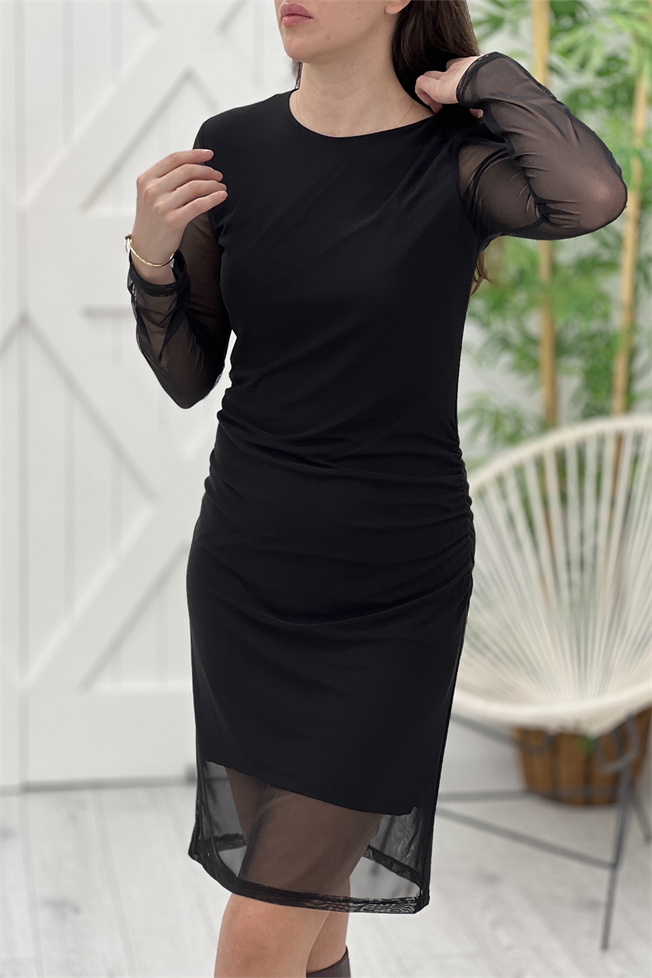 Siyah Tül Elbise 2504