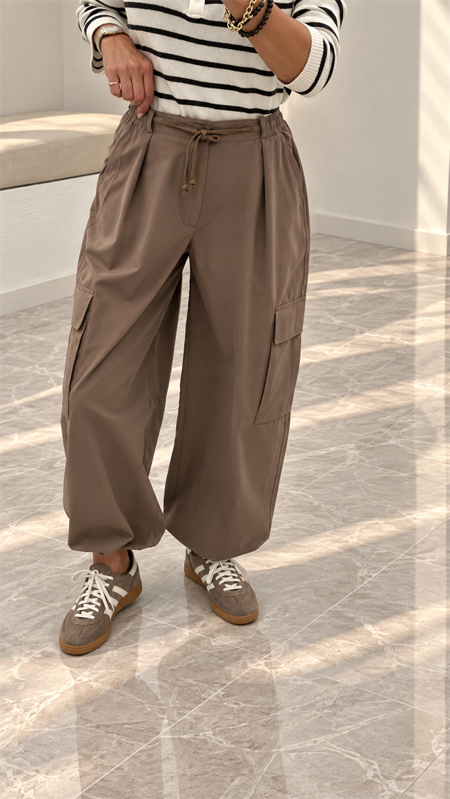 Taş Beli Lastikli Kargo Pantolon 581163