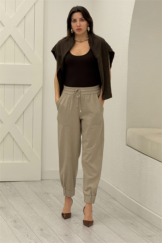 Taş Lastikli Paça Joggıng Pantolon3528