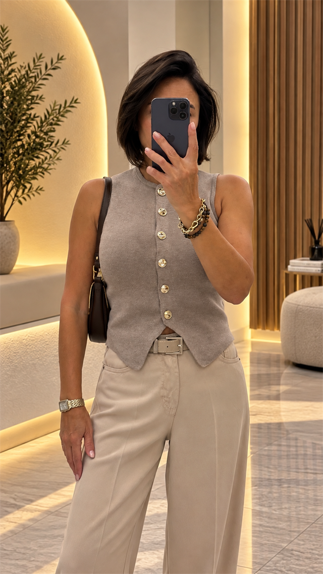 Vizon Gold Düğme Triko 4264