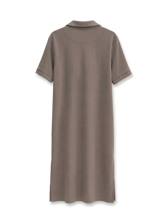 Vizon Polo Yaka Modal Elbise 1173