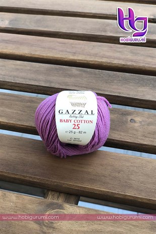 Gazzal Baby Cotton Mor Renk El Örgü İpi (3414)