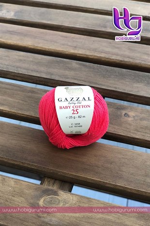 Gazzal Baby Cotton Pembe Renk El Örgü İpi (3458)