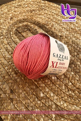 Gazzal Baby Cotton XL Pembe Renk El Örgü İpi (3435)