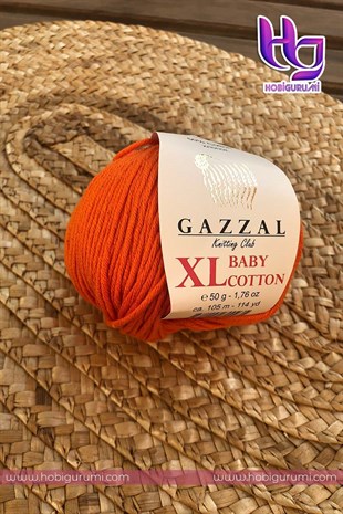 Gazzal Baby Cotton XL Turuncu Renk El Örgü İpi (3419)