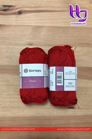 Kırmızı (K170) Renk Kartopu Etamin El Örgü İpi