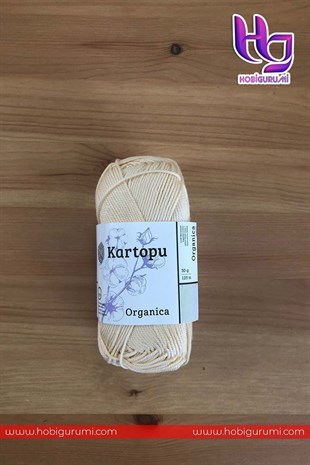 Krem (K272) Renk Kartopu Organica El Örgü İpi