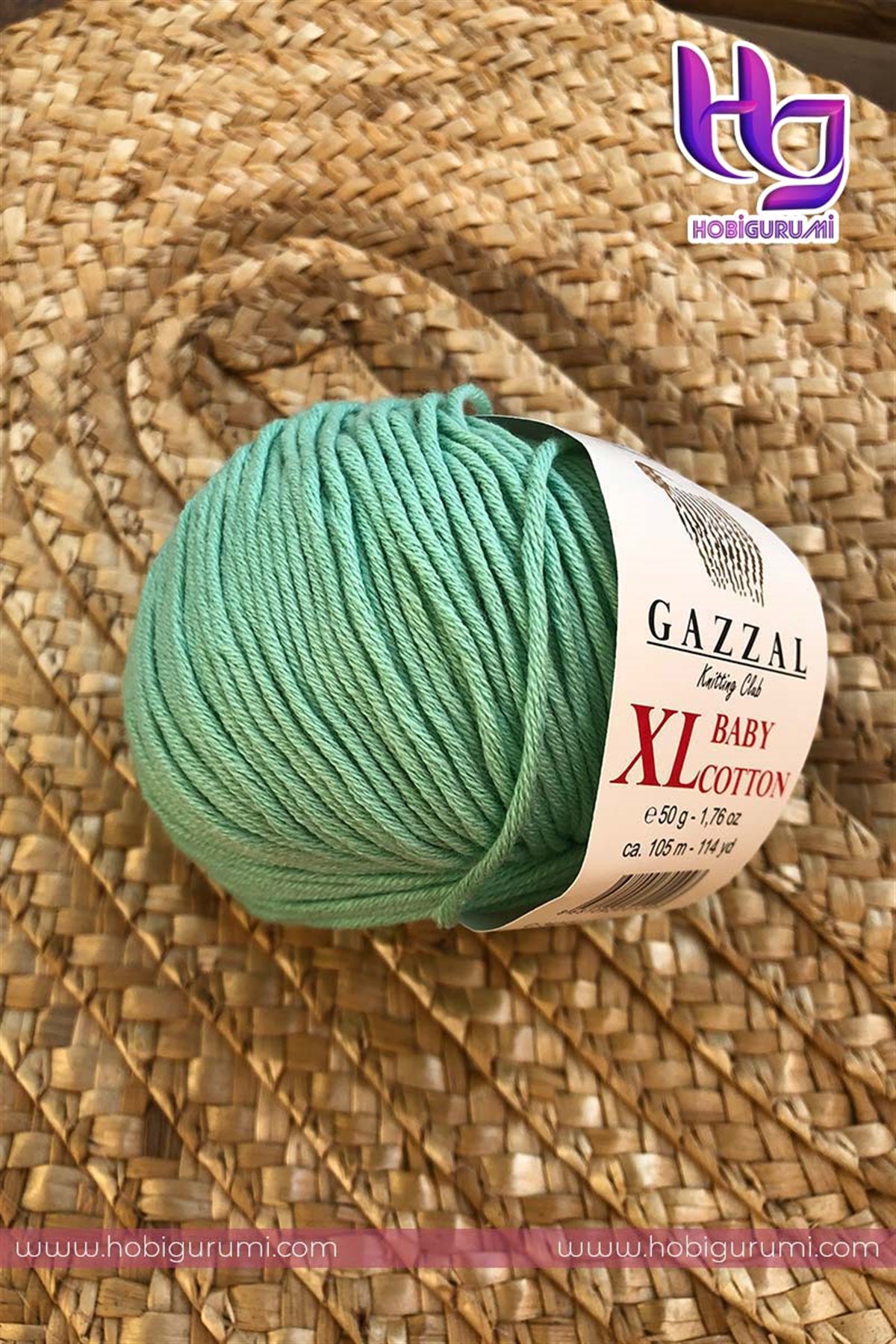 Gazzal Baby Cotton XL Su Yeşili Renk El Örgü İpi (3425)