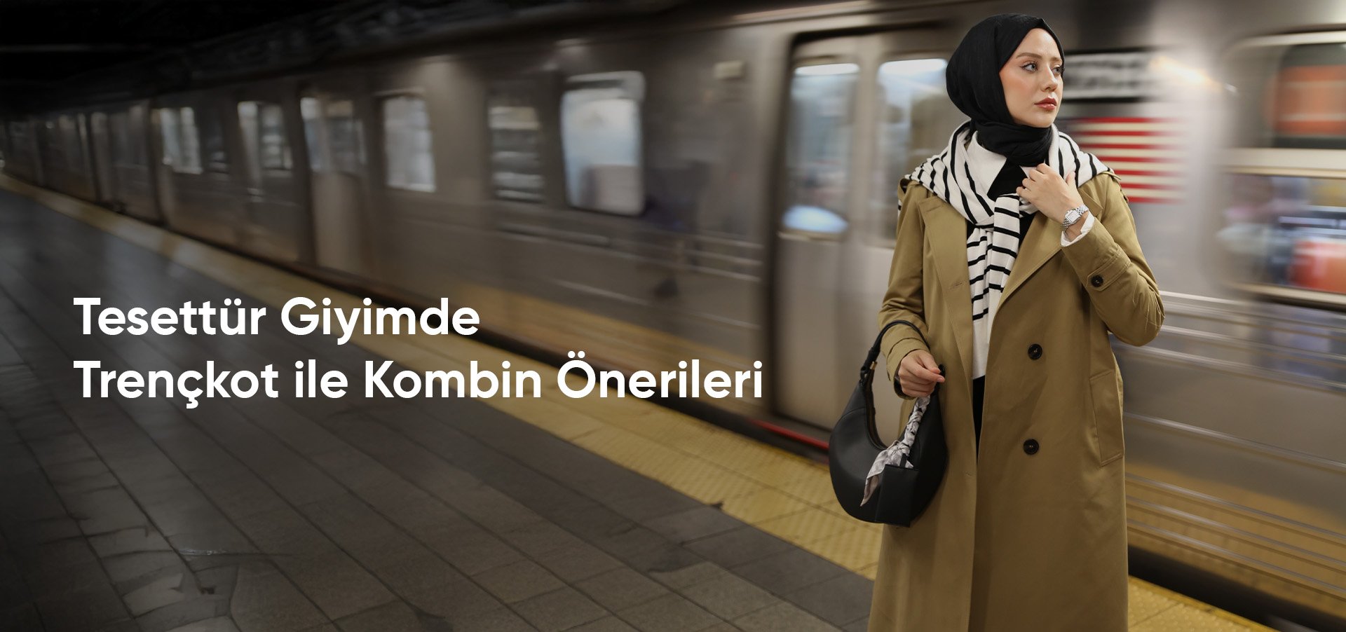 Tesettür Giyimde Trençkot ile Kombin Önerileri