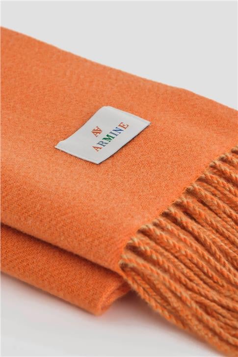 Armine Püsküllü Atkı Oranj