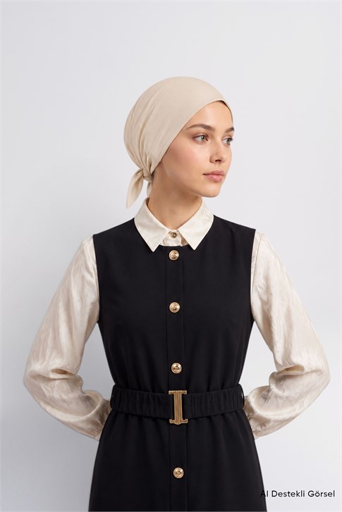 Armine Dikişsiz Bağlı Bone BEJ