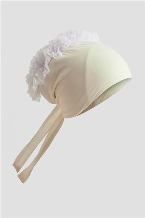 Armine Dantel Topuzlu Bone 3-KREM