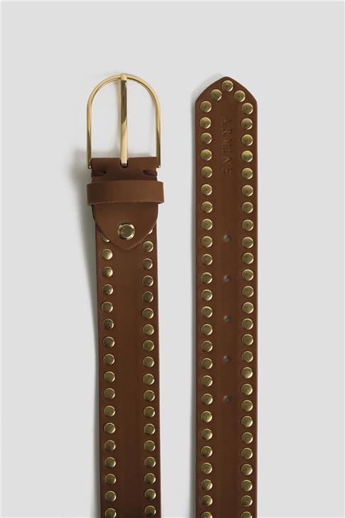 Armine Trok Detaylı Deri Kemer 25YD007 Taba