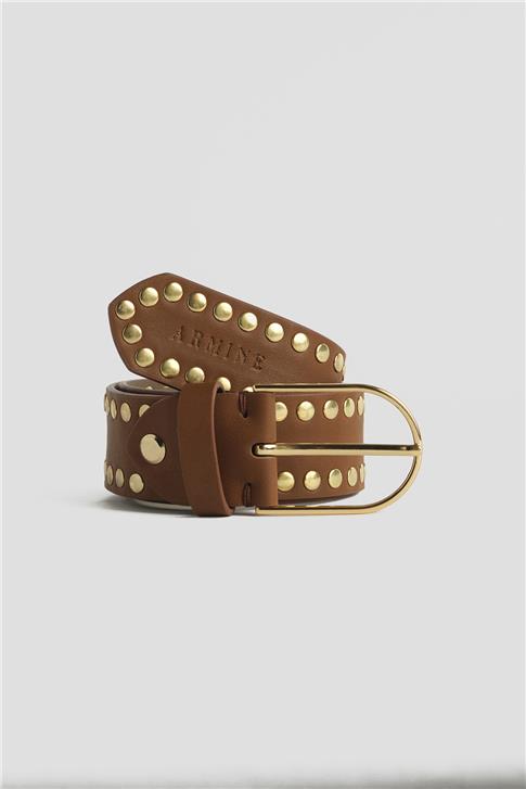 Armine Trok Detaylı Deri Kemer 25YD007 Taba