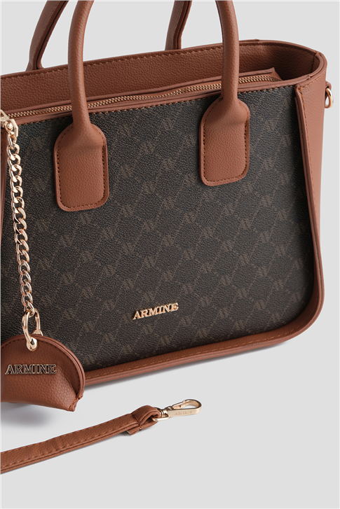 Armine Çanta Noktalı 25YD7419 Kahverengi