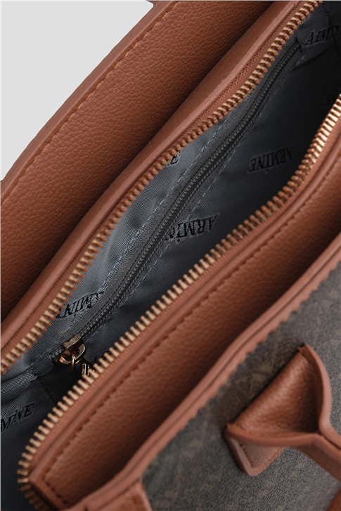 Armine Çanta Noktalı 25YD7419 Kahverengi