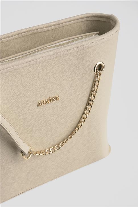Armine Pia Deri Çanta 25YD7271 Krem