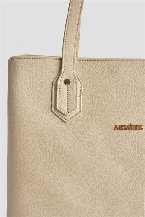 Armine Pia Deri Çanta 25YD7343 Krem