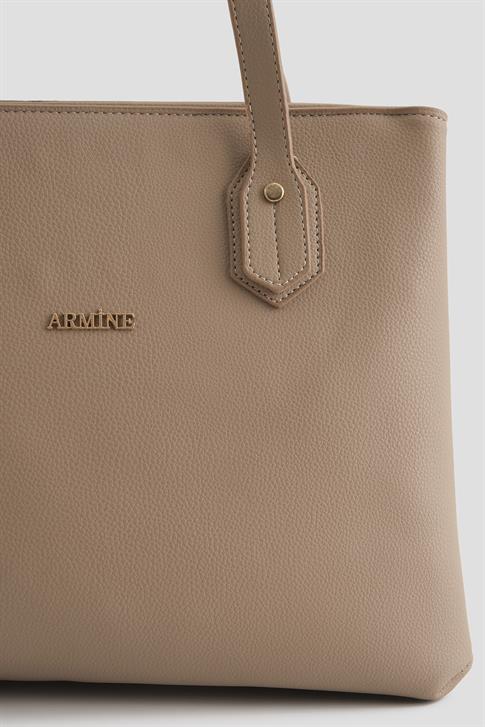 Armine Pia Deri Çanta 25YD7343 Vizon
