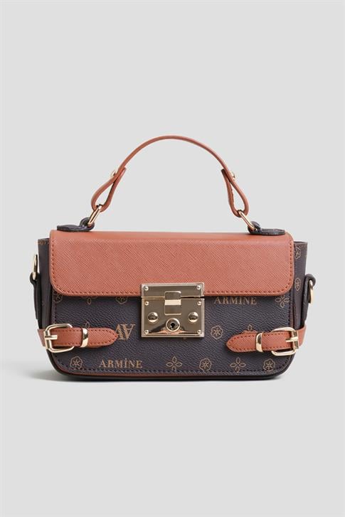 Armine Çanta Baskılı 25YD7359 Kahverengi