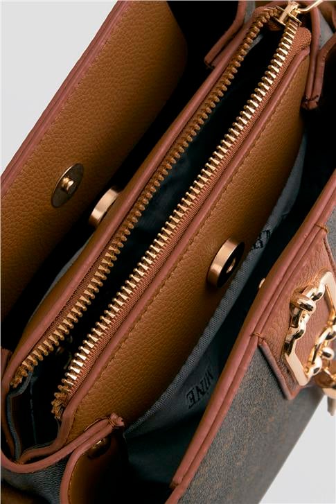 Armine Çanta Noktalı 25YD7361 Kahverengi