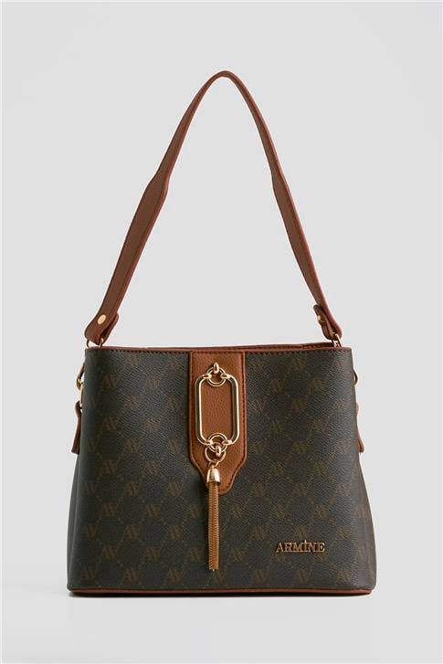 Armine Çanta Noktalı 25YD7361 Kahverengi