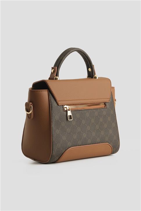Armine Çanta Noktalı 25YD7378 Kahverengi