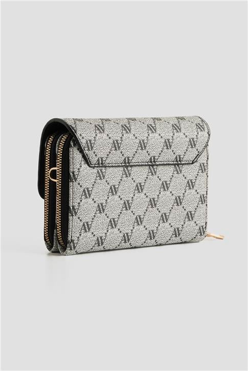 Armine El Çantası Noktalı 25YD7381 Gri