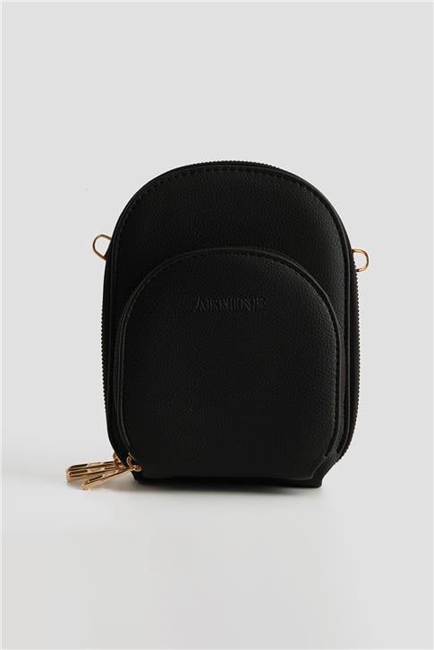 Armine Pia Deri El Çantası 25YD7384 Siyah