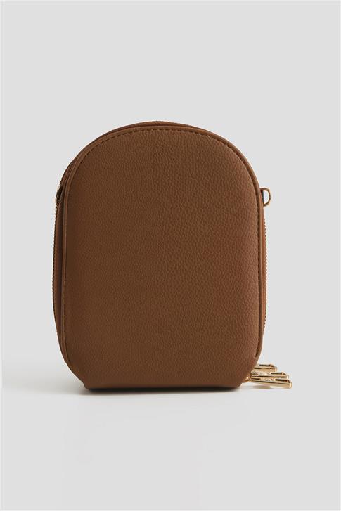 Armine Pia Deri El Çantası 25YD7384 Taba