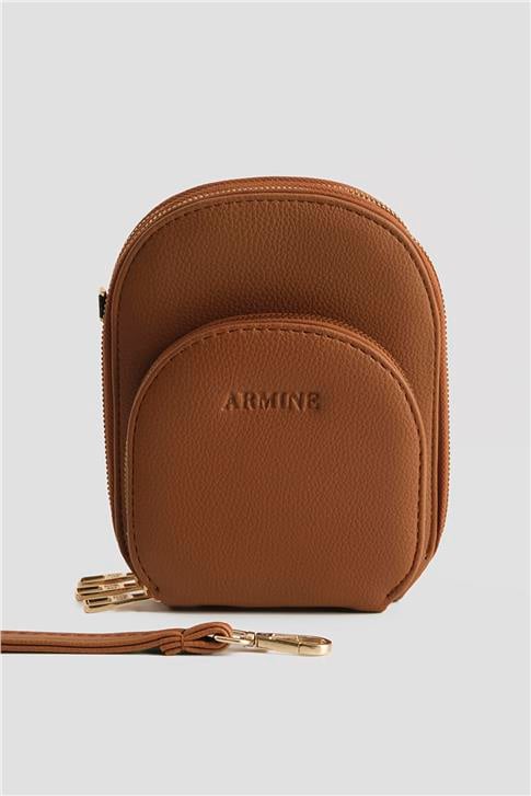 Armine Pia Deri El Çantası 25YD7384 Taba