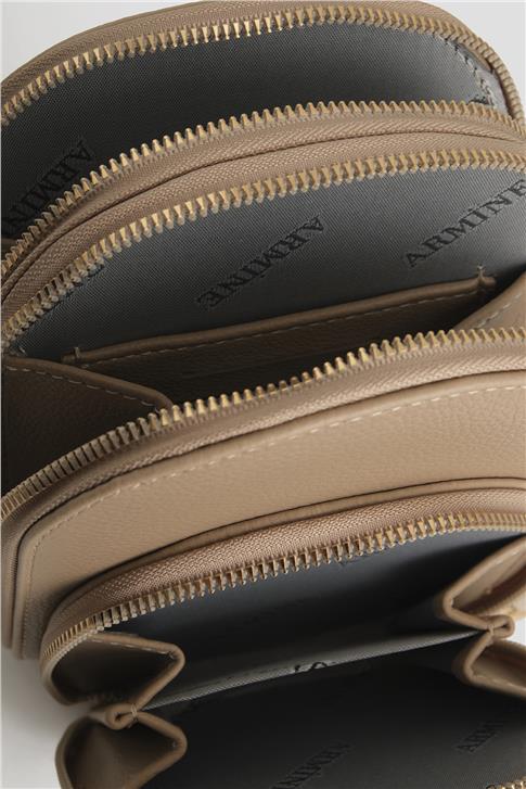 Armine Pia Deri El Çantası 25YD7384 Vizon