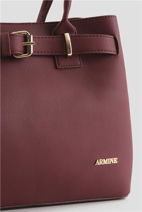 Armine Pia Deri Çanta 25YD7395 Bordo