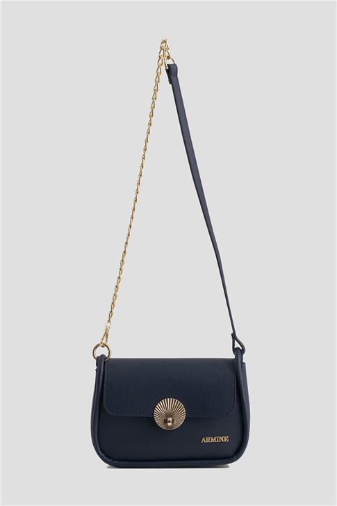 Armine Pia Deri Çanta 25YD7397 Lacivert