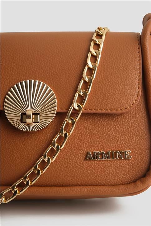 Armine Pia Deri Çanta 25YD7397 Taba